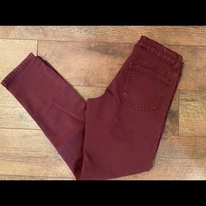Maroon skinny jeans